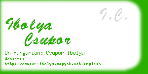 ibolya csupor business card
